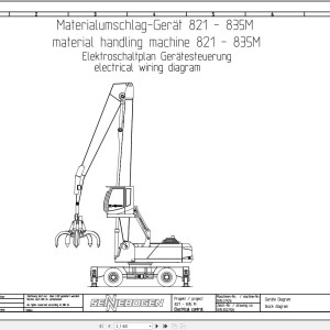 Sennebogen 835 835.0.958 Electric and Hydraulic Wiring Diagram