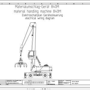 Sennebogen 840 840.0.209 Electric and Hydraulic Wiring Diagram