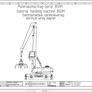 Sennebogen 850 850.0.106 Electric and Hydraulic Wiring Diagram