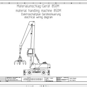 Sennebogen 850 850.0.132 Electric and Hydraulic Wiring Diagram