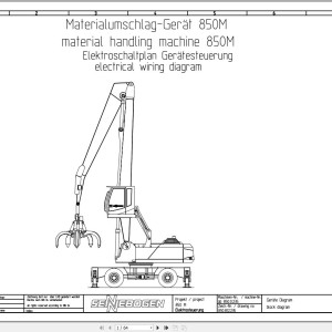 Sennebogen 850 850.0.237 Electric and Hydraulic Wiring Diagram