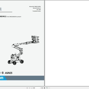 Sinoboom AB10J AB340J Parts Manual 504031120001 2024
