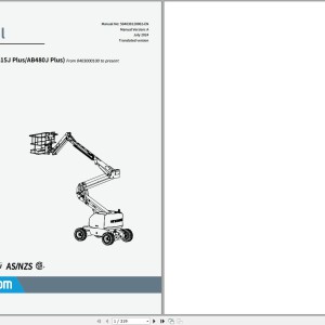 Sinoboom AB15J Plus AB480J Plus Parts Manual 504030120002 2024