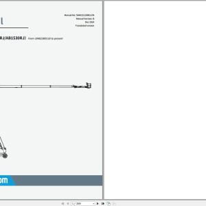 Sinoboom AB46RJ AB1530RJ Parts Manual 504023120002 2024