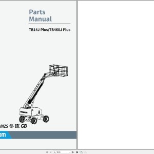 Sinoboom TB14J Plus TB460J Plus Parts Manual 505084120002 2023