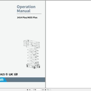 Sinoboom 1414 Plus 4655 Plus Operators Manual 501064100002 2022