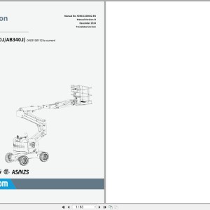 Sinoboom AB10J AB340J Operators Manual 504031100002 2024