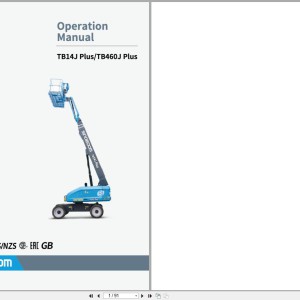 Sinoboom TB14J Plus TB460J Plus Operators Manual 505084100002 2023 RevA