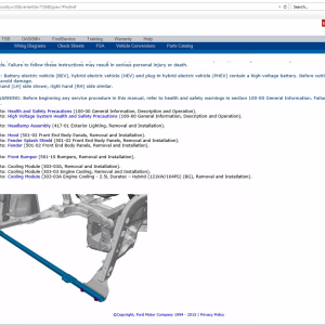 Ford ETIS Repair Manuals 02.2022