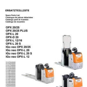 Still OPX 20-25 OPX-L 12-20S OPX-D 20 (1075-1082,1084,1089-1093) Spare Parts List