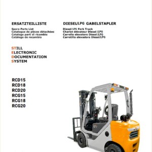 Still RCD 15-20 RCG 15-20 (4211-4216) Spare Parts List
