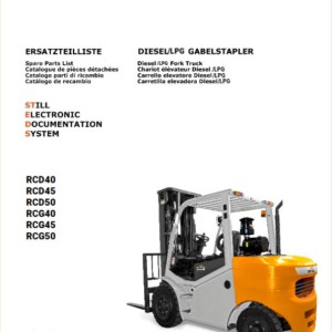 Still RCD 40-50 RCG 40-50 (4231,4233,4234,4236) Spare Parts List