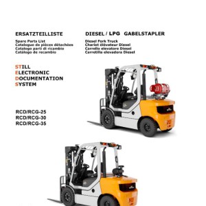 Still RCD-RCG 25-35 4231, 4233, 4234, 4236 Spare Parts List