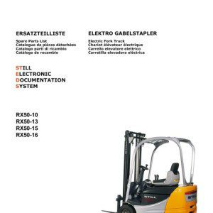 Still RX50 10-16 (5051-5055) Spare Parts List