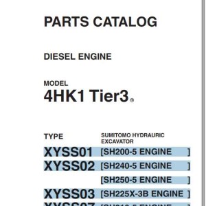 Sumitomo Diesel Engines 4HK1 Tier3 Parts Catalog