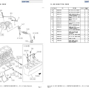 Sumitomo SH160-5 Isuzu 4JJ1-XYSS01 Engine Parts Manual