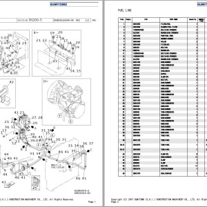 Sumitomo SH210-5 Parts Manual