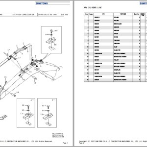 Sumitomo SH225X-3B Parts Manual