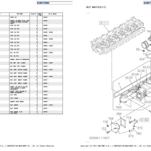 Sumitomo SH330-3B to SH350LHD-5 Isuzu 6HK1-XYSS01 Engine Parts Manual