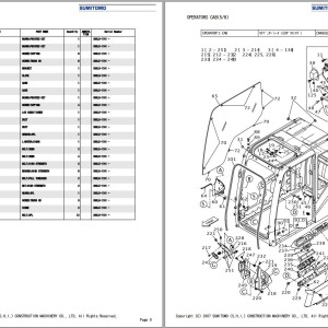 Sumitomo SH330LC-5 Parts Manual