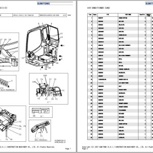 Sumitomo SH75X-3B (BB) Parts Manual