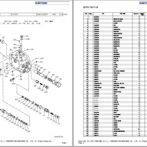 Sumitomo SH75X-3B (BH) Parts Manual