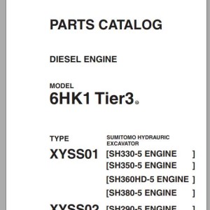 Sumitomo Diesel Engines 6HK1 Tier3 Parts Catalog