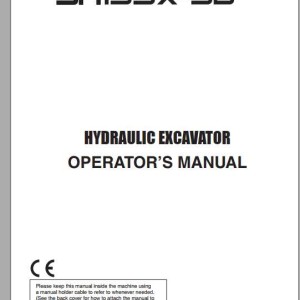 Sumitomo SH135X-3B Parts, Operators & Shop Manual