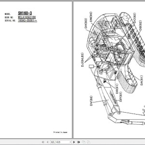 Sumitomo SH160-3 Parts Manual