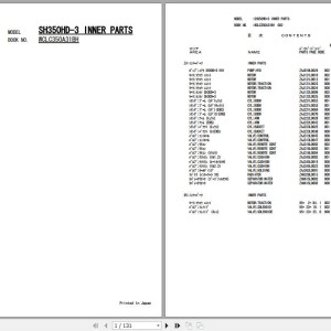 Sumitomo SH350HD-3 Parts Manual