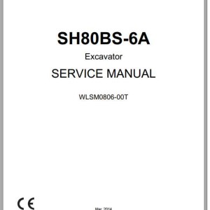 Sumitomo SH80BS-6A Parts, Operators & Service Manual