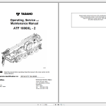 Tadano ATF Crane 5.62 GB Service Operating Maintenance Manual