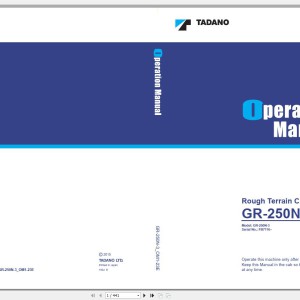 Tadano Crane 6.0 GB PDF Service Operator & Maintenance Manual, Circuit Diagram