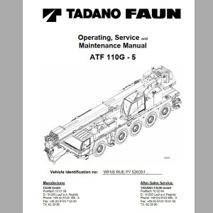 Tadano Crane Collection 8.73 GB Part, Operator & Maintenance, Service Manual