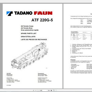 Tadano Crane Collection PDF All Model Full Manual