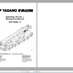 Tadano Faun Mobile Crane 13.5 GB Workshop Manual, Part Catalog