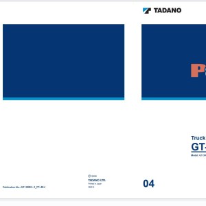 Tadano GT-300EL-3 Parts Catalog GT-300EL-3_P1-4EJ 2026