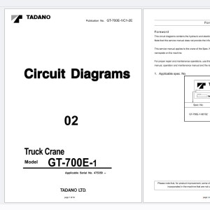Tadano GT-700E-1 Service Manual