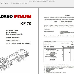 Tadano Mobile Crane 0.99 GB PDF Service, Operator & Maintenance Manual Diagram