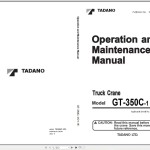 Tadano Mobile Crane 13.5 GB PDF Operator & Maintenance Manual Updated 2022
