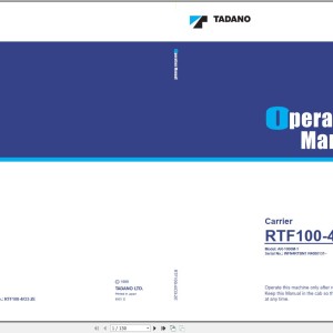 Tadano AR-1000M-1 Operation Manual RTF100-4_O3-2E