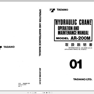 Tadano AR-200M-3 Operation Manual AR-200M-3_O-01
