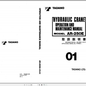 Tadano AR-250E-1 Operation Manual AR-250E-1_O-01