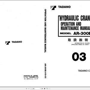 Tadano AR-300E-1 Operation Manual AR-300E-1_O-03