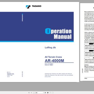 Tadano AR-4000M-1 Operation Manual O537-05-1E