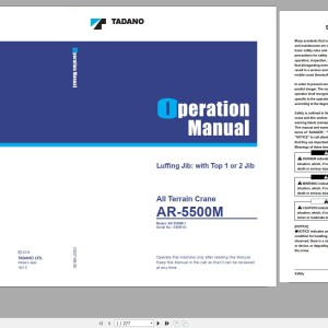 Tadano AR-5500M-1 Operation Manual O537-09-2E