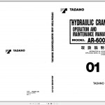 Tadano AR-600E-1 Operation Manual AR-600E-1_O-01