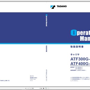 Tadano ATF-300G6(J)-1 GE5079 ATF-400G6(J)-1 Operation & Maintenance Manual ATF400G-6_OM1-37J