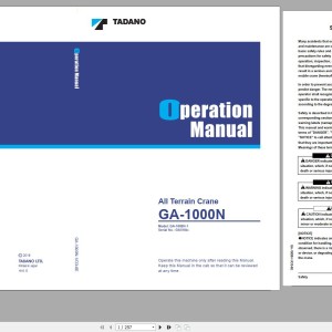 Tadano GA-1000N-1 Operation Manual GA-1000N-1_O3-6E
