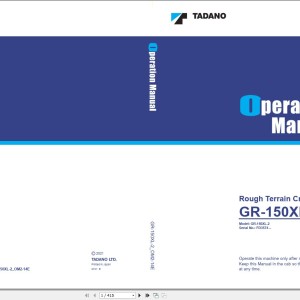 Tadano GR-150XL-2 Operation Manual GR-150XL-2_OM2-14E